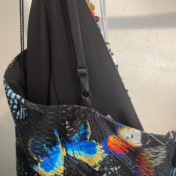 JOHNNY WAS BLACK TIERED BUTTERFLY DRESS - Picture 5 of 6